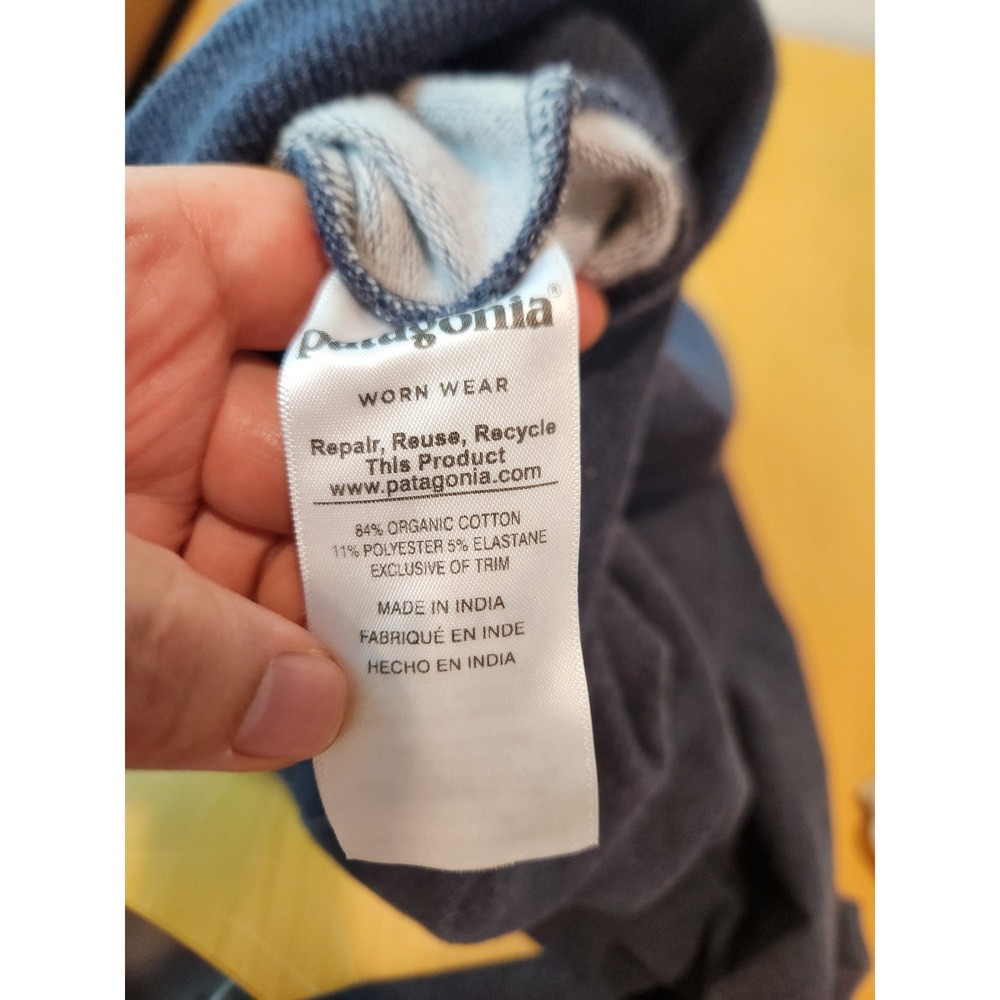 Patagonia Organic Cotton Bear Logo Hoodie Sweatshirt Gray Size‎ M Pullover - Picture 6 of 8